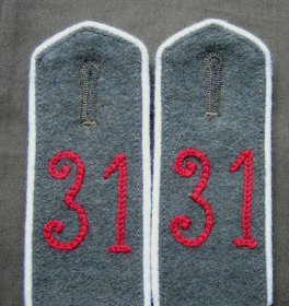 Regiment number embroidery